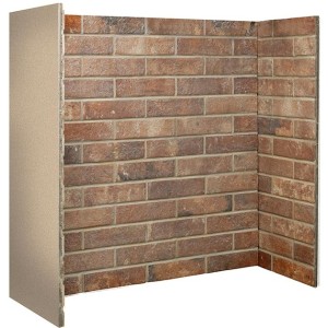 Ceramic Red Brickbond Chamber Set (3 pieces, Both sides and back)