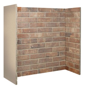 Ceramic Red Brickbond Chamber Set (3 pieces, Both sides and back)