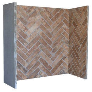 Highland Red Herringbone Stove Chamber Set (3 pieces, Both sides and back)