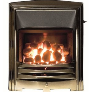Solaris Open Fronted Slimline Convector Gas Fire Gold