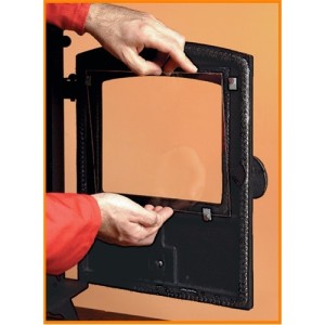 Stove Glass For The F400 (1 Door) Stove From Jotul - 4mm Ceramic Glass