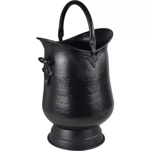 Tall Heavy Duty antique coal bucket black