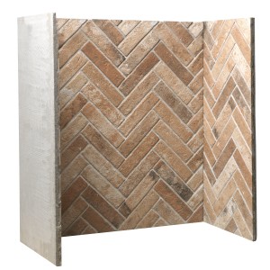 Urban Dusk Herringbone Brick Chamber Set (3 pieces, Both sides and back)