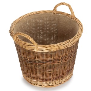 Unpeeled Log Basket - Medium - With Lining