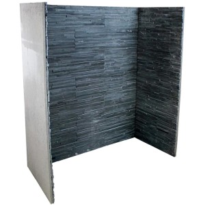 Waterfall Charcoal Slate Chamber Set (3 pieces, Both sides and back)