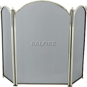 29.5'' 3 Fold Fire Screen - Antique Plated