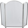 26'' 3 Fold Fire Screen - Satin Nickel Plated