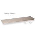 30'' x 15'' Agean Limestone Back Hearth -