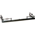 Custom Size Spiral Extendable Fireplace Fender - Black