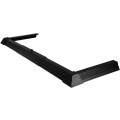 Plain Base Extendable Fireplace Fender 48'' to 60'' (Three Pieces) - Black