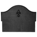 Mini Fleur-De-Lys Cast Iron Fire Back 15.5'' Wide - Cast Iron