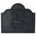 Horse Chestnut Cast Iron Fire Back 30'' wide - Cast Iron