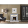 Hutton 39'' Fireplace Suite with LED Lights - Arctic White