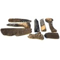 Ceramic Gas Fire Log Set - 8 Pieces
