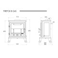 Firefox 8 Eco Gas Stove - Natural Gas - Manual Control