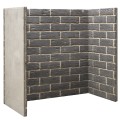 Grey Brick Stove Chamber Set (3 pieces, Both sides and back)