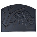 Hunting Dog Cast Iron Fire Back 19'' Wide - Cast Iron