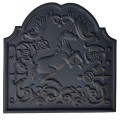 Unicorn Cast Iron Fire Back 15.5'' Wide - Cast Iron