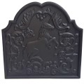 Unicorn Cast Iron Fire Back 15.5'' Wide - Cast Iron