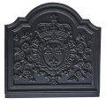 Crest Fleur De Lys Cast Iron Fire Back 19.75'' Wide - Cast Iron