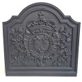 Crest Fleur De Lys Cast Iron Fire Back 19.75'' Wide - Cast Iron