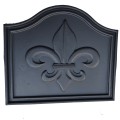 Fleur De Lys Cast Iron Fire Back 23'' Wide - Cast Iron