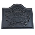 1885 Lions Cast Iron Fire Back 22'' Wide - Cast Iron