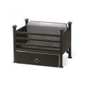 Small Pendle (No Back) Fire Basket - Matt Black