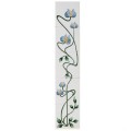 Mediterranean Poppy Ivory Blue Fireplace Tiles - Tube Lined (Set of 10)