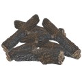 Large Ceramic Gas Fire Log Set - 6 x Medium 1 x Large