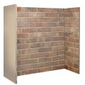 Ceramic Red Brickbond Chamber Set (3 pieces, Both sides and back)