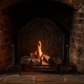 Unicorn Cast Iron Fire Back 15.5'' Wide - Cast Iron