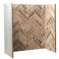Urban Dusk Herringbone Brick Chamber Set (3 pieces, Both sides and back)