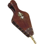 18.5'' Fleur-De- Hardwood Fireplace Bellow - Sheesham Wood Leather & Solid Brass