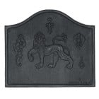 Lion Cast Iron Fire Back 23.5'' wide - Cast Iron