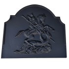 George and Dragon Cast Iron Fire Back 18'' Wide - Cast Iron ##SALE