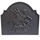 George and Dragon Cast Iron Fire Back 17.75'' Wide - Cast Iron ##SALE