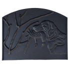 Hunting Dog Cast Iron Fire Back 19'' Wide - Cast Iron ##SALE