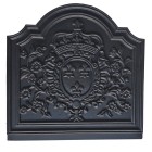 Crest Fleur De Lys Cast Iron Fire Back 19.75'' Wide - Cast Iron ##SALE