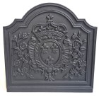 Crest Fleur De Lys Cast Iron Fire Back 19.75'' Wide - Cast Iron ##SALE