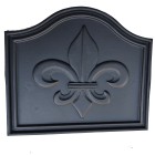 Fleur De Lys Cast Iron Fire Back 23'' Wide - Cast Iron ##SALE