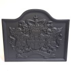 1885 Lions Cast Iron Fire Back 22'' Wide - Cast Iron ##SALE
