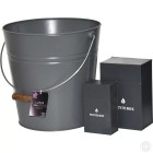 Log Bucket with Match Holder Set Storage for Kindling or Matches