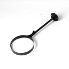 5'' Pipe Holder / Wall Bracket - Vitreous Enamelled - Matt Black ##SALE