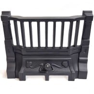 13.5'' Art Nouveau Cast Iron Fire Front - Black