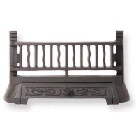 20.5'' Art Nouveau Cast Iron Fire Front - Black