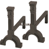 15'' Column Cast Iron Fire Dogs