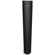 4'' Diameter X 1M Length Flue Pipe - Vitreous Enamelled - Matt Black