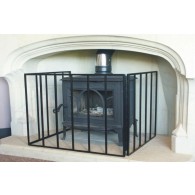 Custom Size Heavy Stove Guard Fire Screen - The Noble Collection - Black