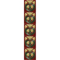 HEB100 / LGC088 Fireplace Tiles - Tube Lined (Set of 10)